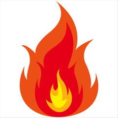Realistic Fire Flame Vector | Burning Fire Icon | Fire Clipart | Hot Flame Illustration