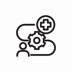 patient path hospital icon vector sign