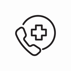 Emergency phone service icon vector sign