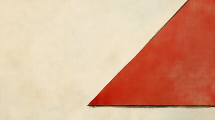 A simple image of a red triangle on a neutral background