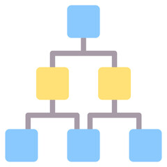 Hierarchical Structure Flat Icon