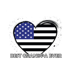 Best Grandpa Ever American Flag Design T-Shirt Poster, Banner, Background vector new.
