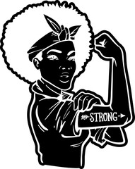 Strong Woman SVG Design