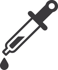 Pipette dropper icon on white background. Vector