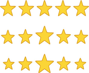 Five stars. Quality sign. Vector
