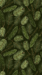 green pine needles