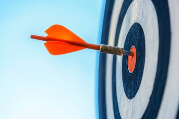 Arrow Hitting Bullseye on Target Representing Success and Achieving Goals
