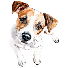 lovely jack russell terrier dog illustration