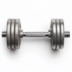 metal dumbbell top view