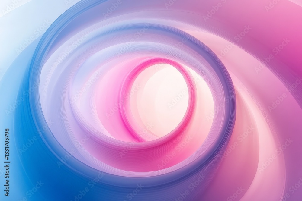 Poster Colorful gradient swirl with soft pastel tones creating a mesmerizing abstract pattern