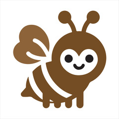  a cute be icon silhouette vector style