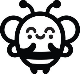  a cute be icon silhouette vector style