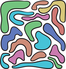 Abstract minimalistic vector composition - with colorful shapes - unique graphic design for design elements, wallpaper, logo your unique form