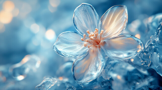 Crystal cherry blossom flower