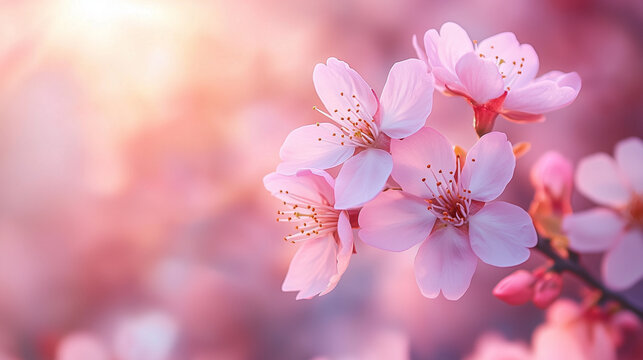 pink cherry blossom in spring