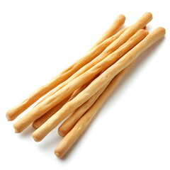 Bread sticks on white background