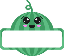 name tag label watermelon fruit