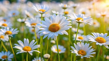 Fototapeta premium daisies in a field