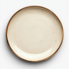 empty plate isolated on white