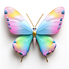 watercolor pastel-colored butterf