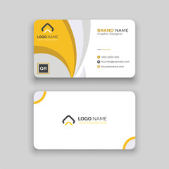 Yellow Business card design template