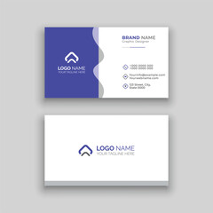 Dark blue Business card design template