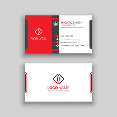 Black and Red Business card design template