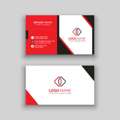 black and Red Business card design template