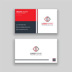 Black and Red Business card design template