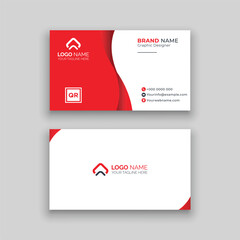 Red Business card design template