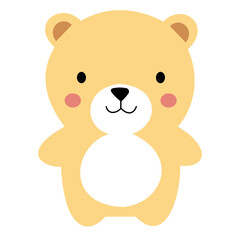 yellow teddy bear drawing