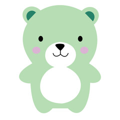Fototapeta premium pastel green teddy