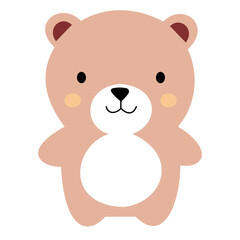 cute kawaii pastel brown teddy