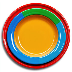 colorful plates isolated on white