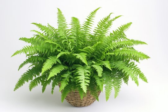 Sword Fern: Botanic Background with Boston Fern (Polystichum munitum) in Family of Ferns
