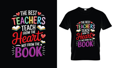Naklejka premium Happy Teacher's Day T-shirt Design