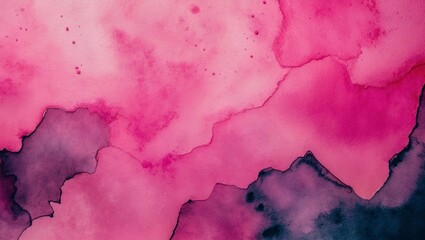 Obraz premium Elegant blend of pink and purple watercolor creating an abstract artistic background