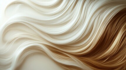 Wavy strands of multi toned human hair creating visual textures