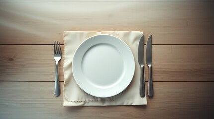 empty plate on a kitchen table