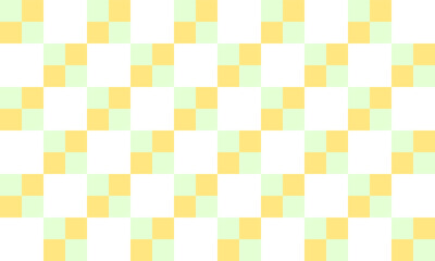 green and yellow, white chessboard pattern as seamless repeat style, replete image design for fabric printing