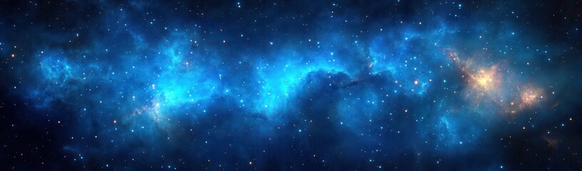 Fototapeta premium Cosmic Nebulae and Glowing Stars in Outer Space Digital Surrealism