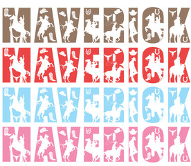 Rustic Western Text Sublimation Clipart Vector Illustration – Vintage Cowboy Typography Design, Rodeo Lettering, Wild West Font Art, Retro Western Aesthetic for T-Shirts, Mugs, Prints, and Digital Dow