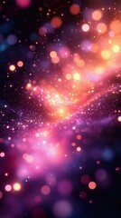 A mesmerizing cosmic scene filled with vibrant stars and colorful bokeh lights, creating a dreamlike space aesthetic.