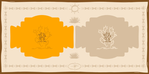 cactus cacti desert vector illustration sketch vintage graphics