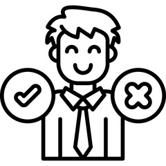 Decision Making Icon Vector Element