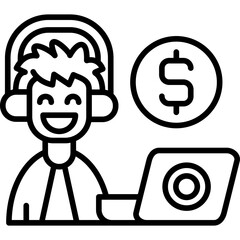 Customer Service Icon Vector Element