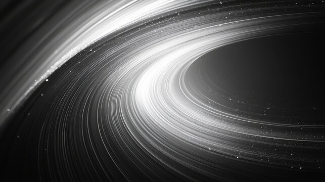 A dynamic flowing light composition with elegant swirling lines