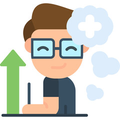 Positive Thinking Icon Vector Element