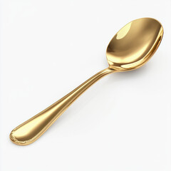 gold spoon isolated on white