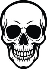 Fototapeta premium A skull with a skull and a black background with blotches